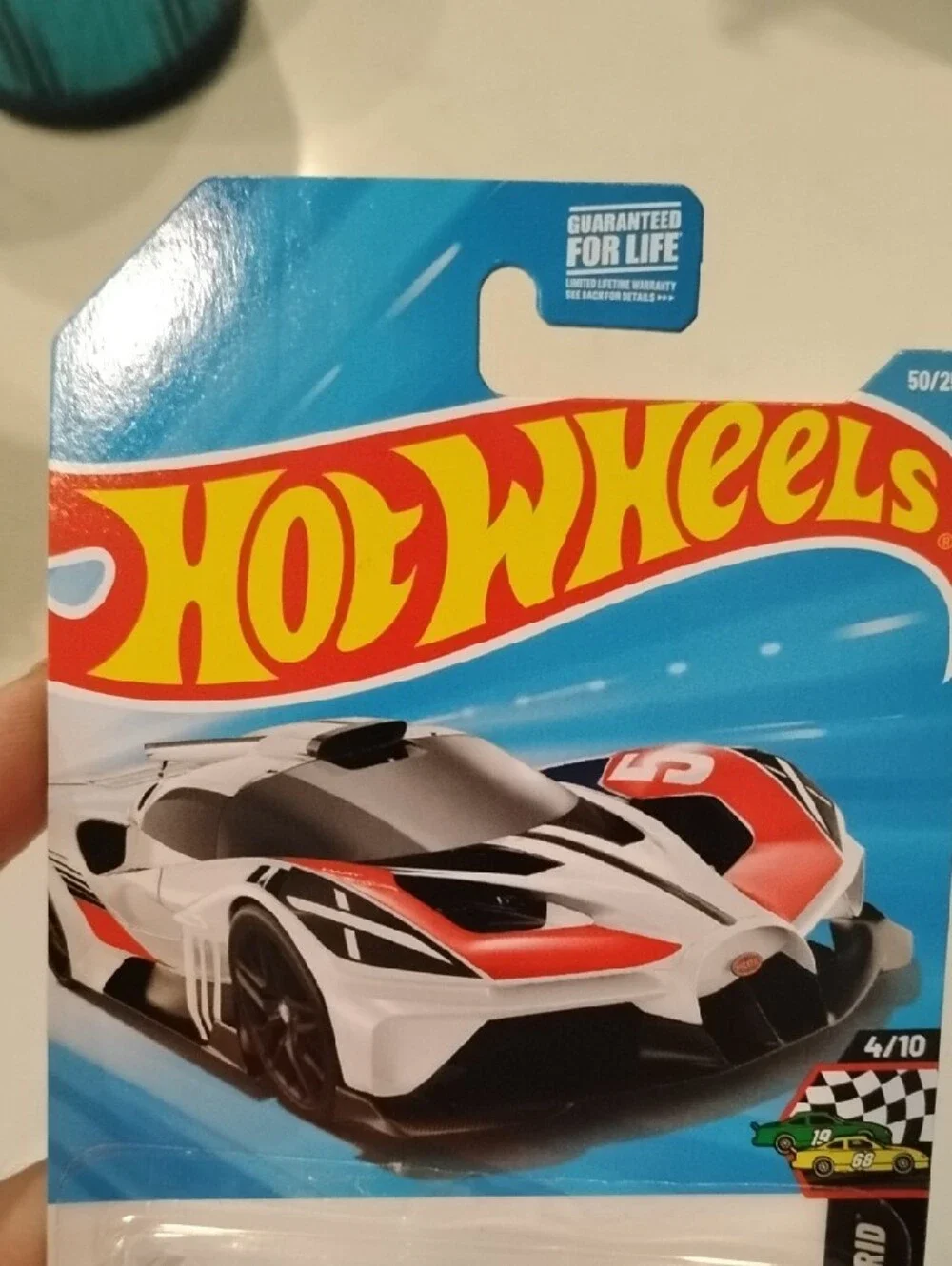 Mattel Hot Wheels Bugatti Bolide Toy Car - White, Black, Red